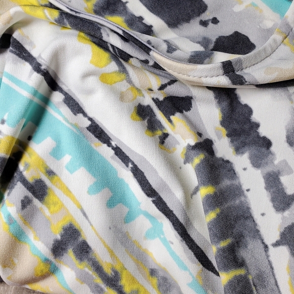 Alia Women's Colorful Stretchy 3/4 Sleeve Blouse Top Size Petite Small PS NWOT - Picture 5 of 14